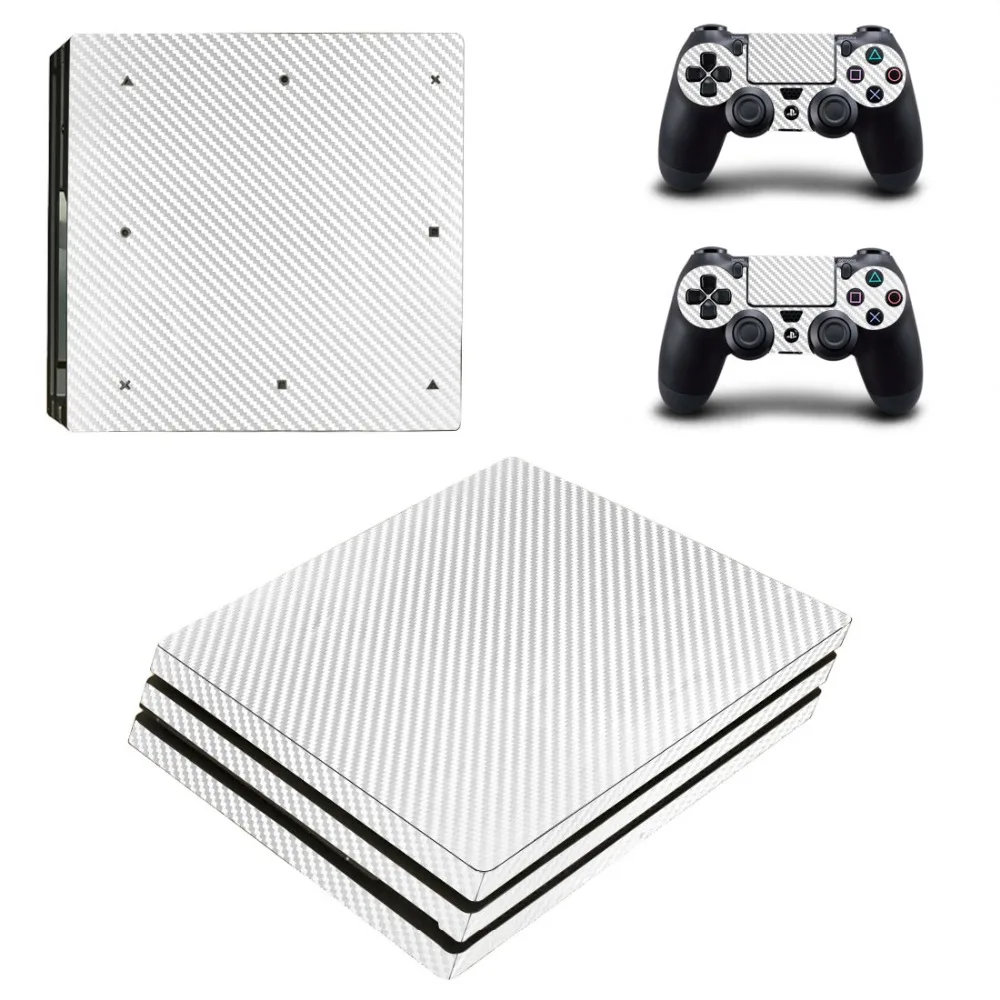 Виниловая наклейка на кожу для консоли Sony Playstation 4 и 2 контроллеров PS4 Pro чистый