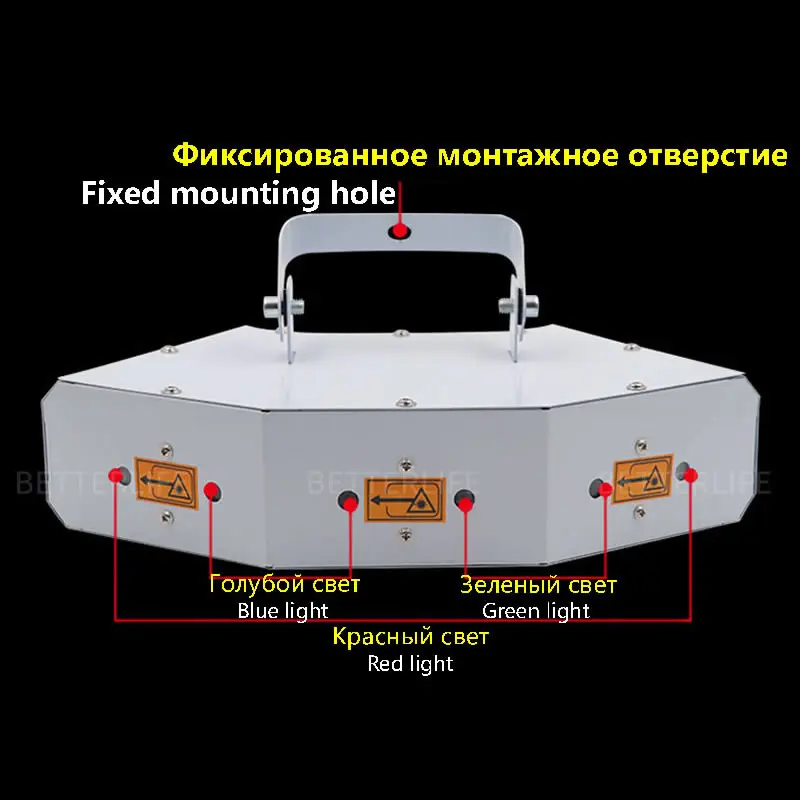 New 6-hole projection laser light control rhythm bar ktv AC90-240v night field flash DJ 60W DMX Stage Light | Лампы и освещение