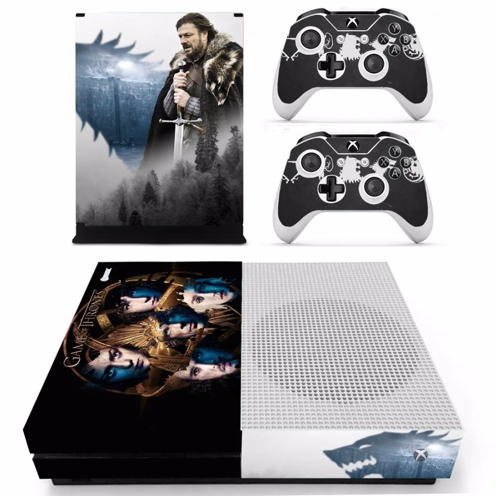 Игра престолов скоро зима кожи Стикеры наклейка для Xbox One S консоли и 2 Пульты ДУ для игровых приставок для Xbox One S скины Стикеры винил
