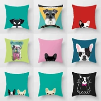 cute dog 18 decor polyester cover home sofa waist pillow cushion throw case