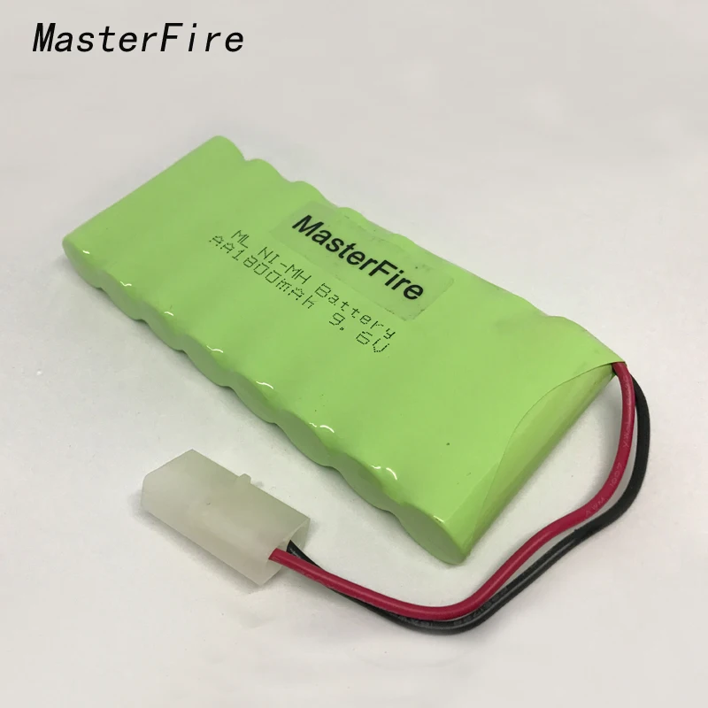 

MasterFire 5pack/lot Brand New 8x AA Ni-MH 9.6V 1800mAh Battery Cell Rechargeable NiMH Batteries Pack With two wires Plugs
