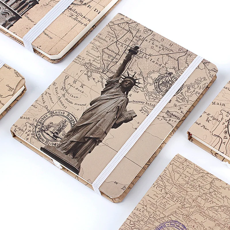 

Hard Cover A5 Bandage Famous Building Creative Notebook Ruled Journal
