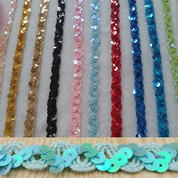 Кружевная лента с блестками 12 м/лот 1 5 см