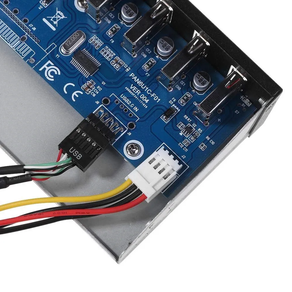 5 25 &quotCD ROM Drive Bay Передняя панель 7 портов s Hub 4 Port USB 2 0 3 1 Быстрая зарядка для