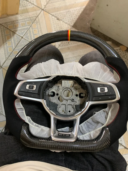 Рулевое колесо из углеродного волокна для GOLF MK7.5 R Golf MK7 рулевое с перфорацией кожи