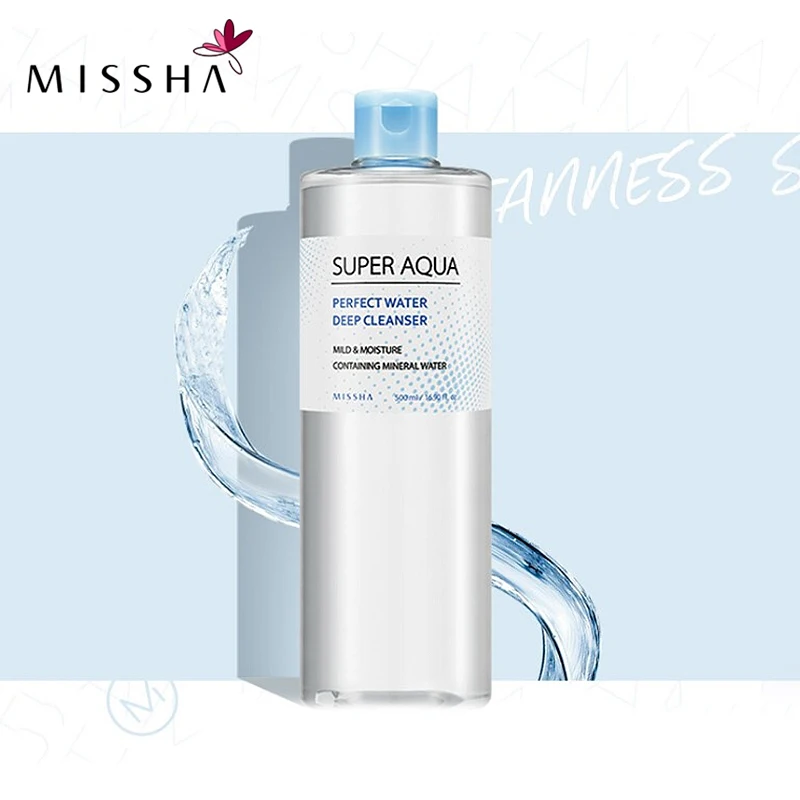 MISSHA 500 мл супер Аква идеальная вода глубокое очищение мягкий и увлажняющий макияж
