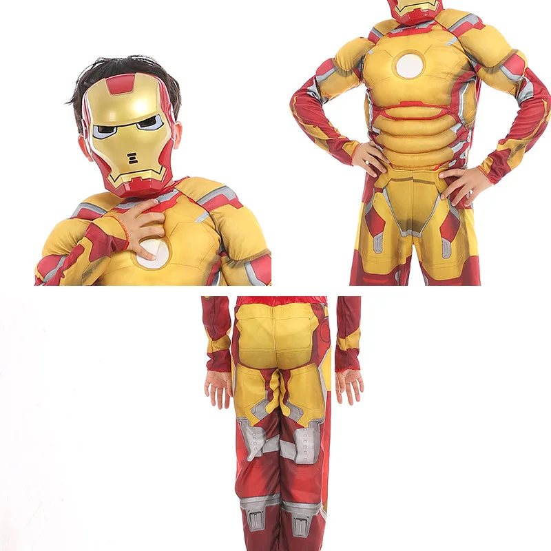 FOGIMOYA Marvel Infinity War Железный человек костюм детский Карнавальный костюм для мальчиков костюм супергероя-мускула Детский костюм на Хэллоуин