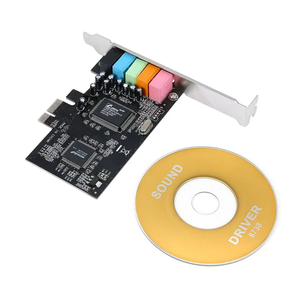 Звуковая карта PCI E Express 5.1ch CMI8738 аудиокарта с низкопрофильным кронштейном в
