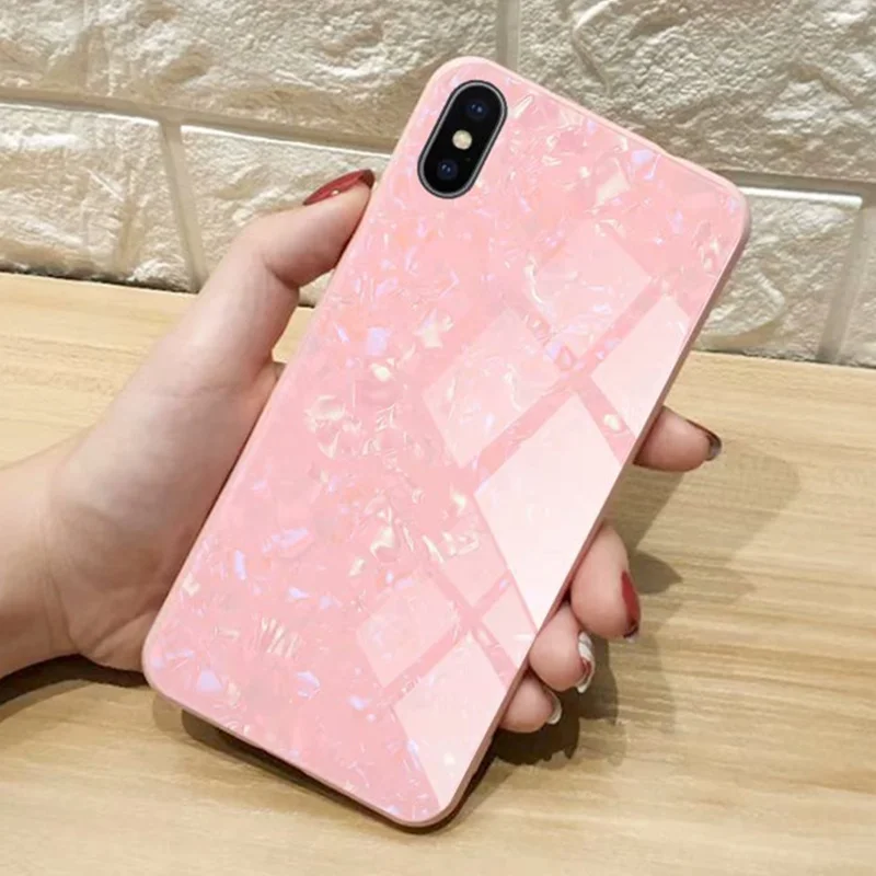 for iphone XS Max X Glass Case XR 5.8 6.1 6.5 Tempered Back Apple 8 7 6 6s Plus Shell |