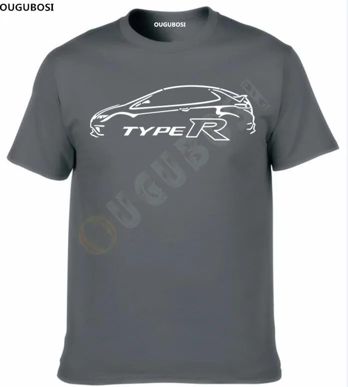 CIVIC Тип R вдохновил Классический Футболка с изображением автомобиля|Мужские