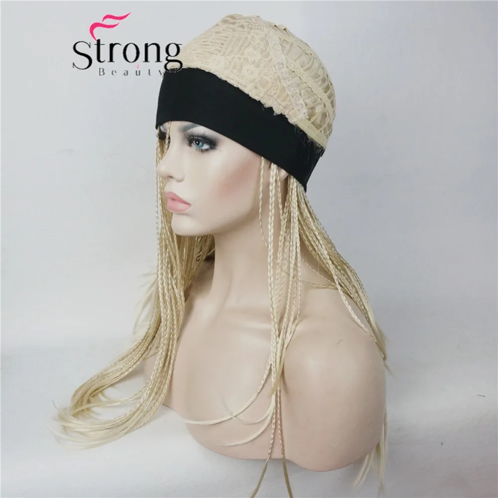 StrongBeauty, длинный блонд, Плетеный, 3/4, оголовье, полный синтетический парик, коробка, косы, парик, покрытие, парики, цвет на выбор