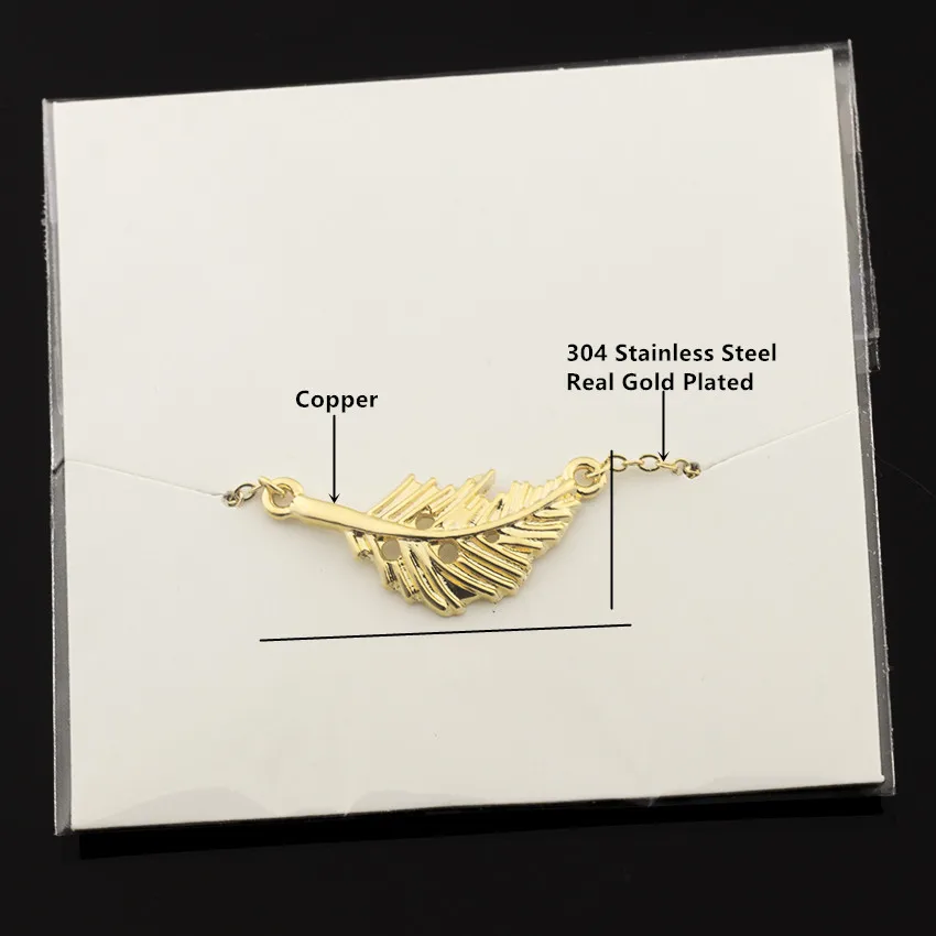 Великолепная сказка Для женщин листья Нержавеющая сталь золотой и серебряный
