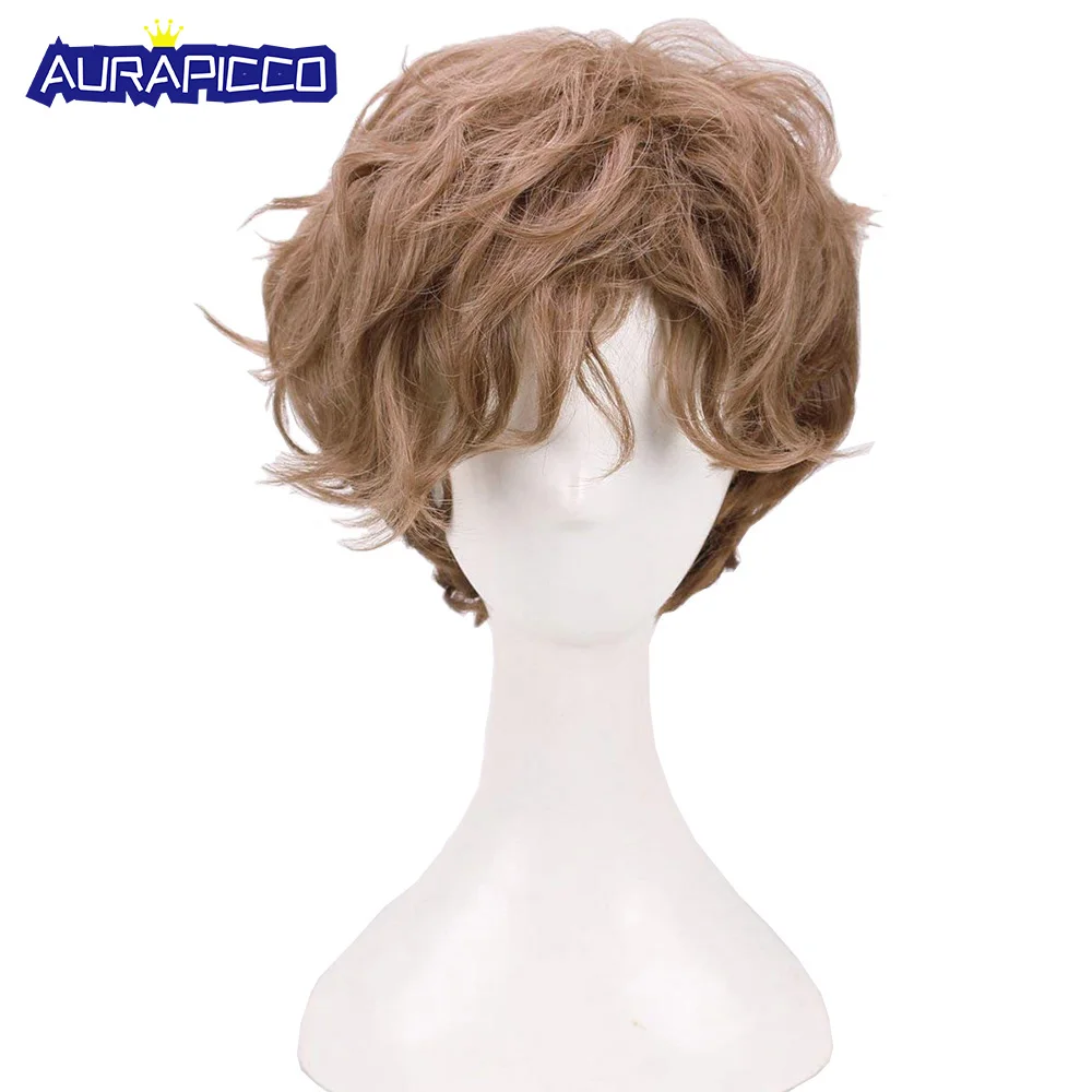Fantastic Beasts and Where to Find Them Costume Newt Scamander Cosplay Brown Curly Wig Eddie Redmayne Short Hair Halloween | Тематическая