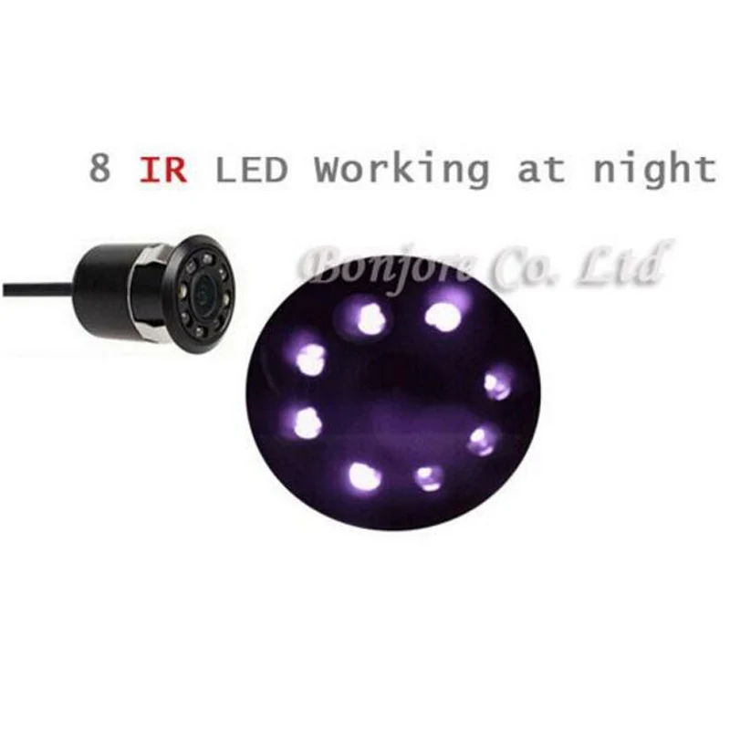 Широкоугольная Водонепроницаемая ИК-камера заднего вида с 8 ИК-датчиками