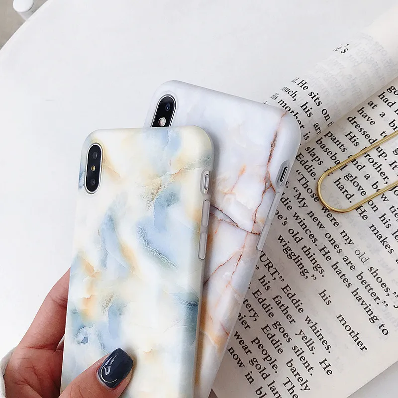 Мраморный чехол с держателем подставкой для iPhone 7 8 XS Max мягкая задняя крышка 6 6S Plus