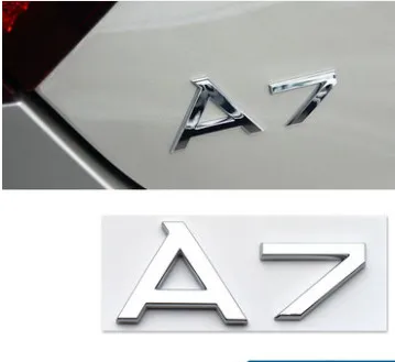 Хром задний багажник Письма Количество Знак Эмблемы для Audi A3 A4 A5 A6 A7 A8 A4L A6L A8L |