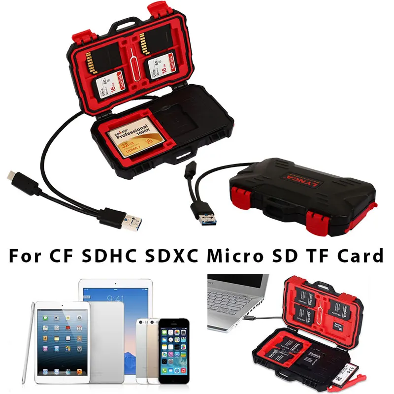 Shatterproof Waterproof Memory Card Case Support Storage of Various Cards TF SD Box Organizer | Компьютеры и офис