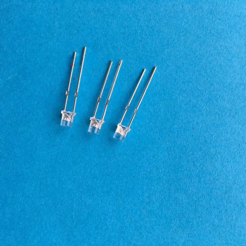 100 шт. из светодиодов 3 мм синий ультра яркий плоским верхом головы широкоугольный