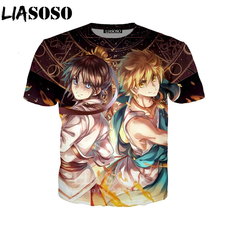 LIASOSO Летний Новый Мужской Женский свитшот 3D принт аниме-МАГИ Лабиринт волшебной