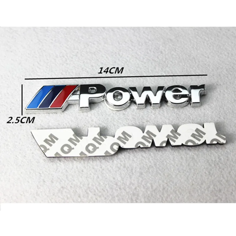 Металлический M POWER MPOWER логотип Автомобильный задний багажник значок наклейка