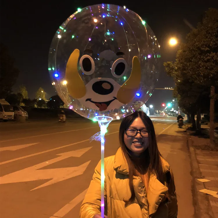 Новый стиль светодиодный Bobo шар ручной мультяшный с животными и Ной лентой 3 м
