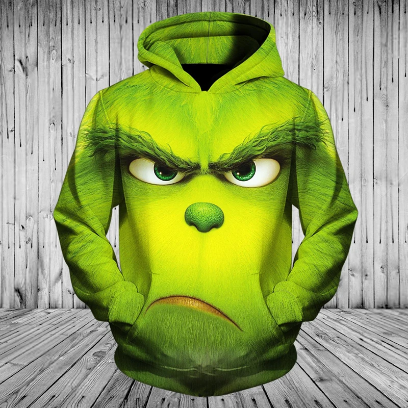 Grinch 3D Толстовка|Мужские толстовки и свитшоты| |