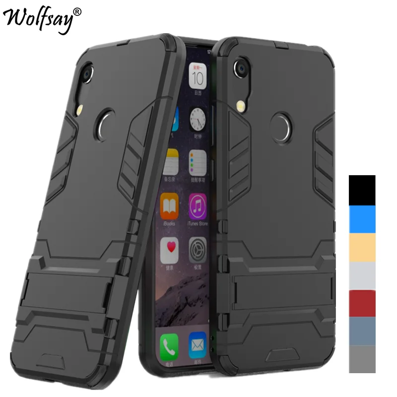 

For Huawei Honor 8A Pro Case For Honor 8A Pro Shockproof Hybrid PC Stand Silicone Combo Armor Phone Case For Huawei Honor 8A Pro
