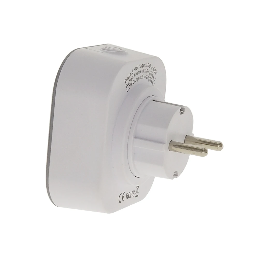 EU Plug 1 AC outlet +1 USB WIFI Smart Socket Remote Control Timing Switch Voice Work For Amazon Alexa/Google Home | Обустройство дома