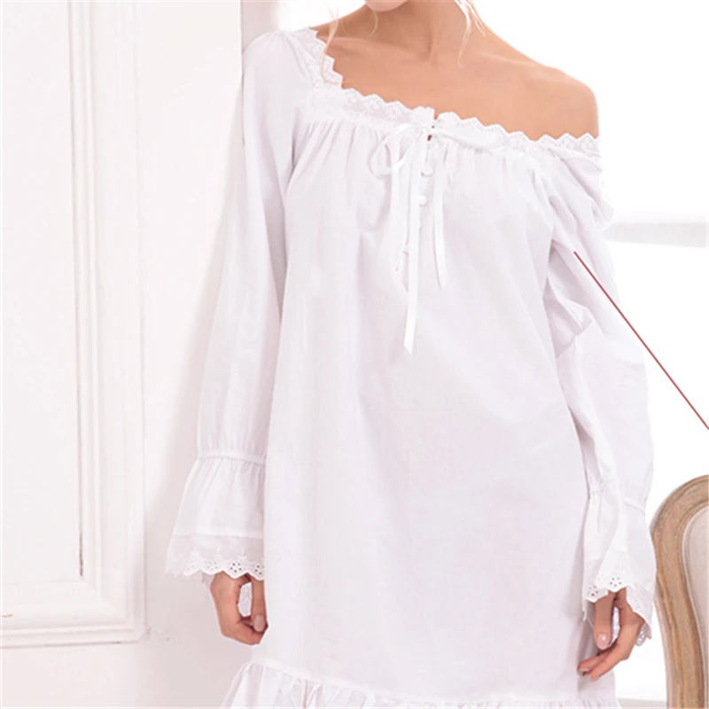 Новое поступление одноцветные ночные рубашки кружевные пижамы Элегантная