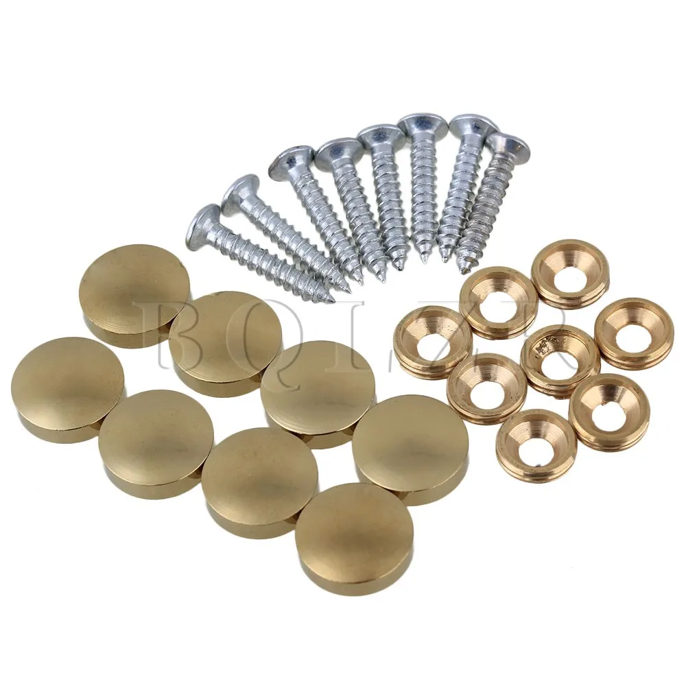 BQLZR 8x медная Золотая круглая винтовая крышка гвозди для зеркального украшения