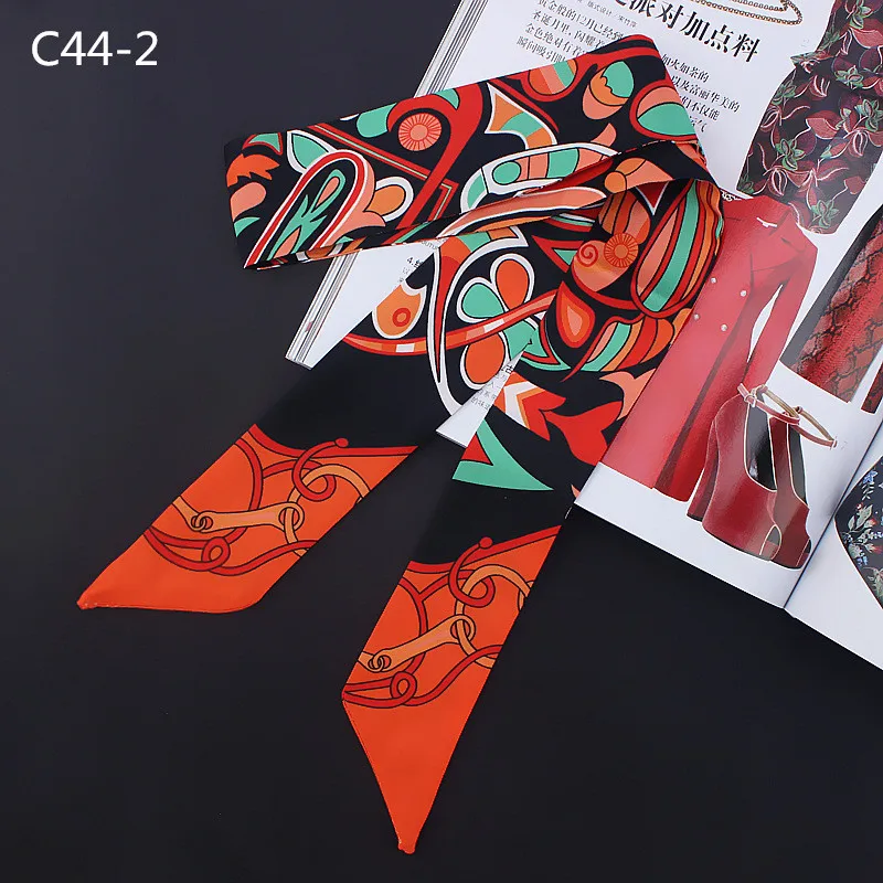 Новинка хит продаж женский маленький шелковый шарф с принтом Lucky Clover модные сумки