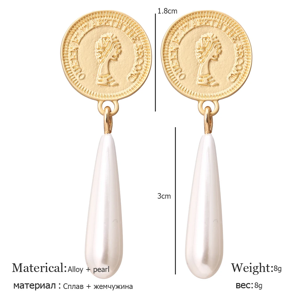 RscvonM дешевые женские элегантные жемчужные бусы с единорогом круглые серьги