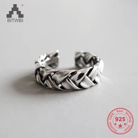 s925 sterling silver designer handmade twist old open ring