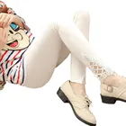 Женские трикотажные леггинсы VIIANLES, черные, белые, с кружевом, с вырезами, для весны и осени