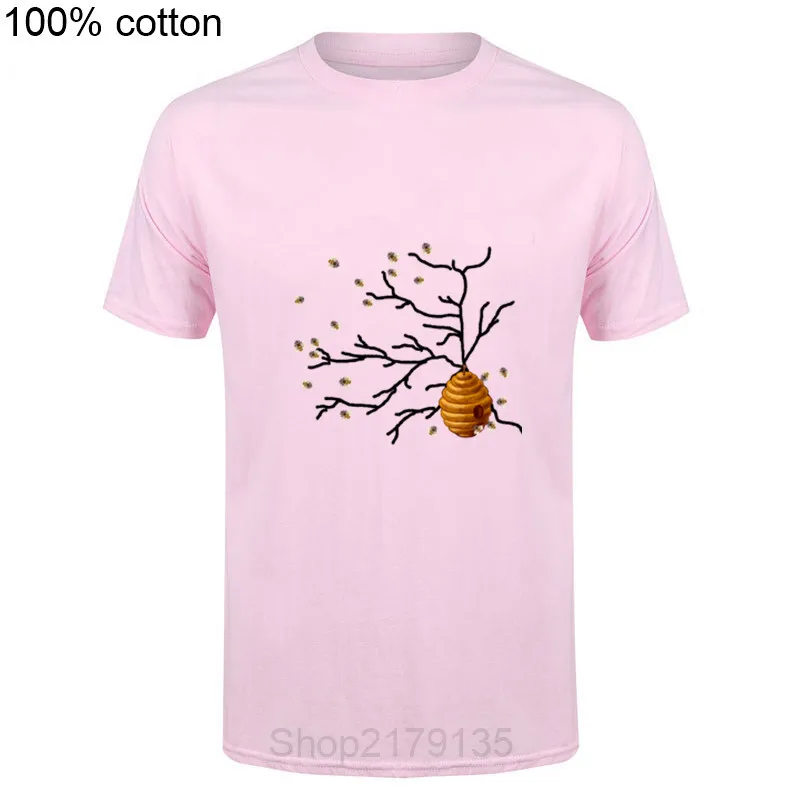 Fashion Teeshirt Man Elegant Kwaii style Honey bee T shirt men Honeycomb t-shirt male top hipster tee homme t casual | Мужская одежда
