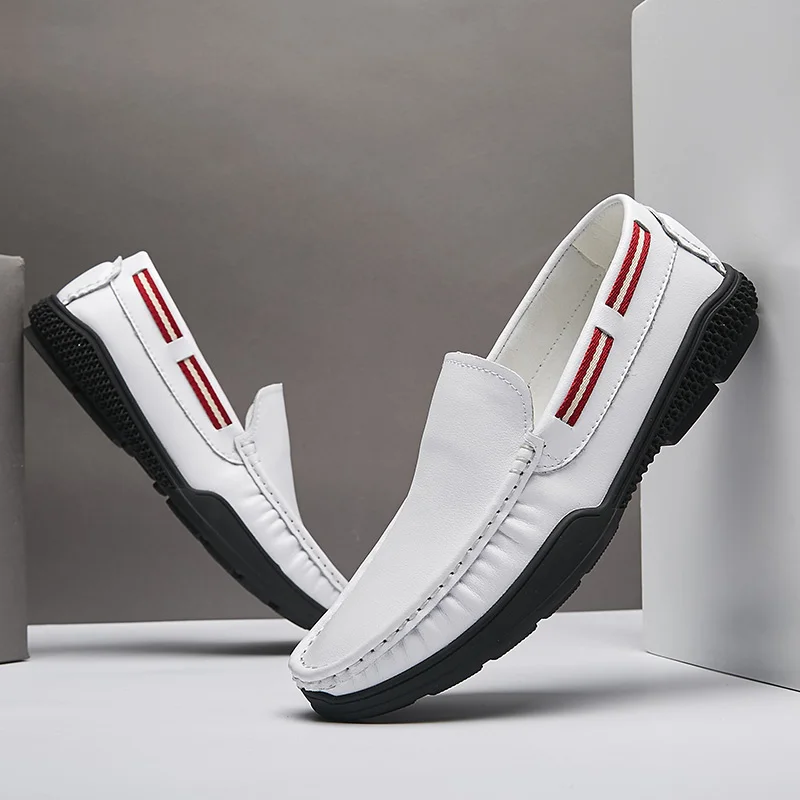 Hot Fashion Men Loafers High Quality Comfortable Lazy Shoes Brand Design Business Zapatos De Hombre Black Mens 38-44 | Обувь