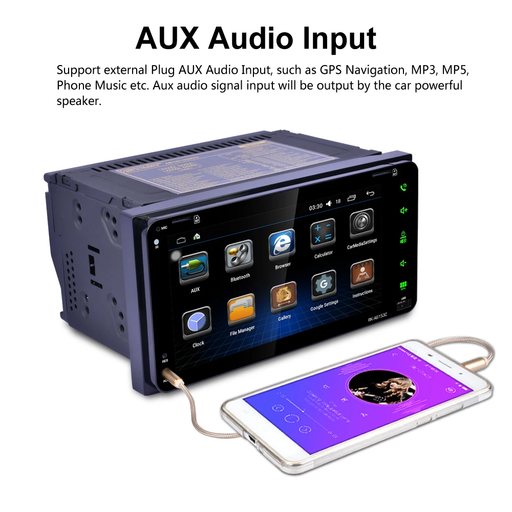 Хит продаж rk a6153c Android 6.0 Системы 7 &quotCar MP5 мультимедийный плеер с GPS Bluetooth AM/FM/RDS Радио