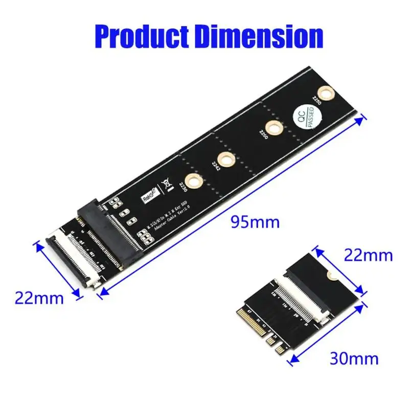 ALLOYSEED NGFF M.2 ключ M к ключу A+ E удлинитель NGFF ключ M к A+ E адаптер карта для ноутбука SSD адаптер Аксессуары