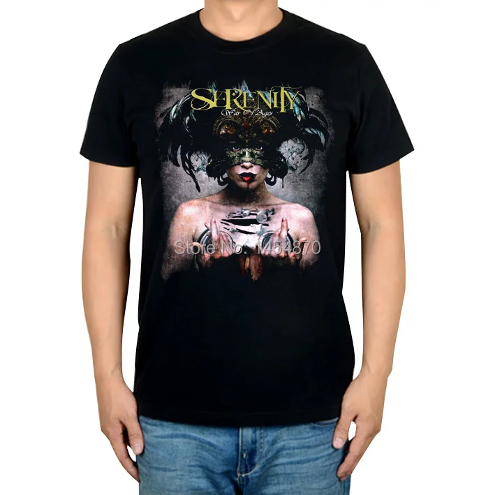 2 дизайна крутая винтажная брендовая футболка SERENITY Rock хлопковые черные
