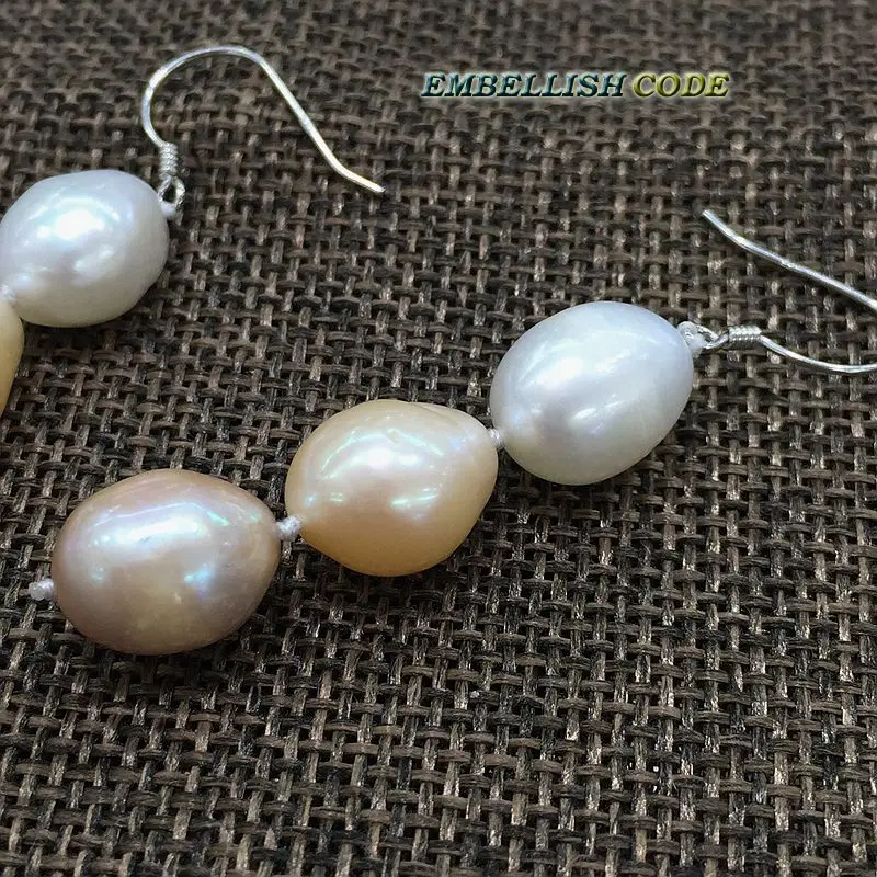 Популярные летние сережки Крючки с пресноводным жемчугом AAA смешанные цвета: