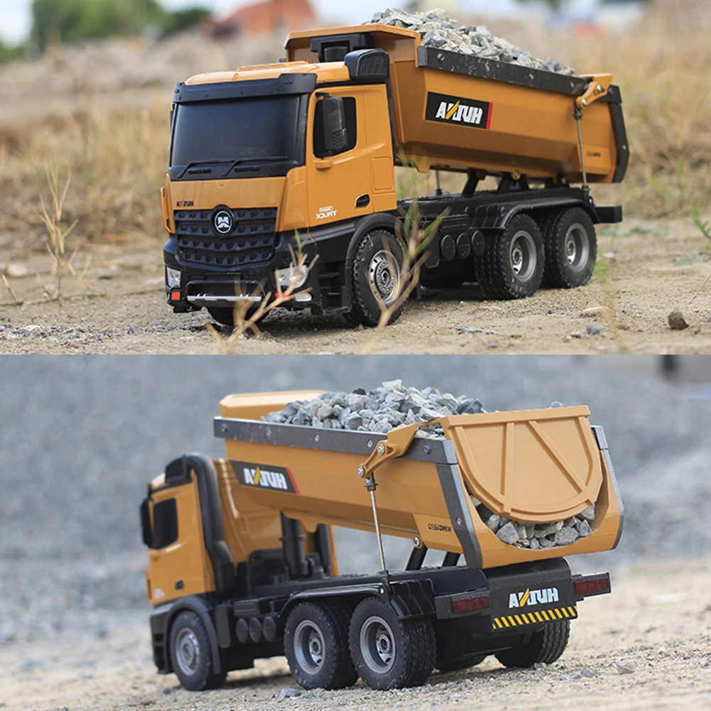 HUINA 1573 1/14 10CH сплав RC самосвал игрушка инженерная конструкция дистанционное управление автомобиль игрушка RTR RC грузовик подарок для мальчиков