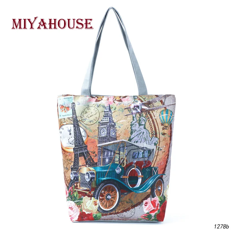 Miyahouse винтажная сумка на плечо для женщин, сумка-тоут, холщовая пляжная сумка, женская сумка для покупок, женская сумка