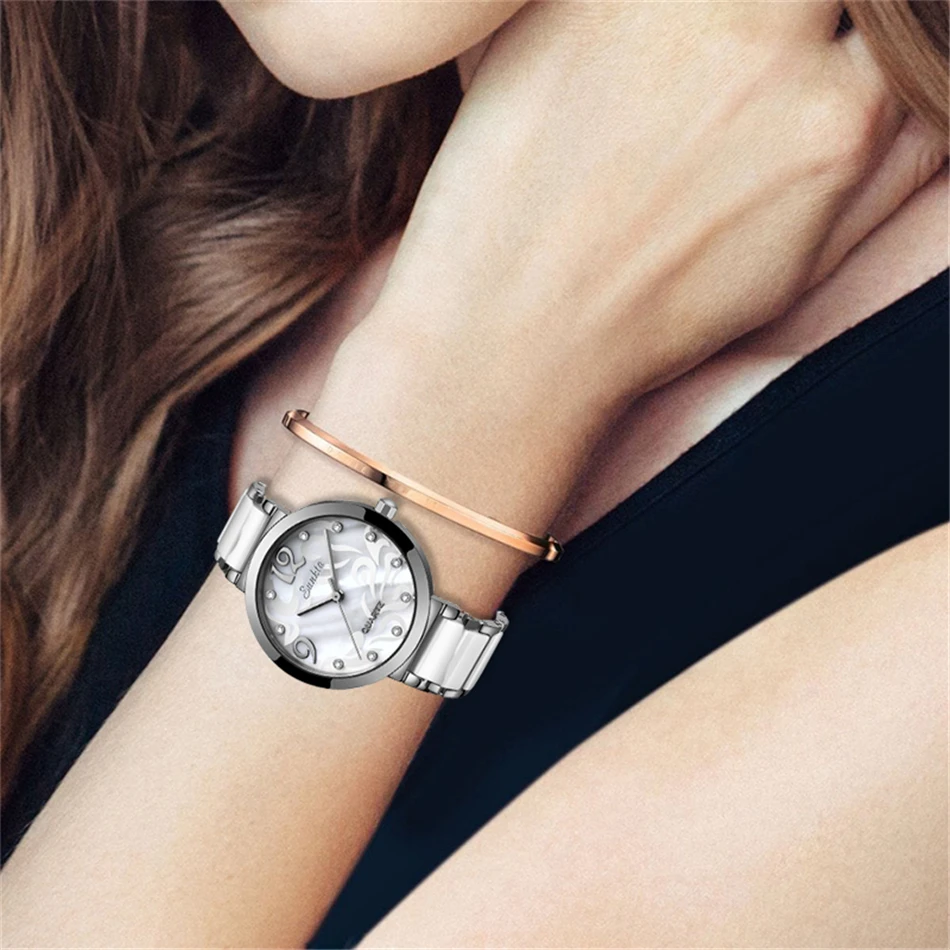 SUNKTA Горячие Брендовые женские часы женские reloj mujer Роскошные нарядные часы Женские кварцевые наручные часы из розового золота Montre Femme подарок
