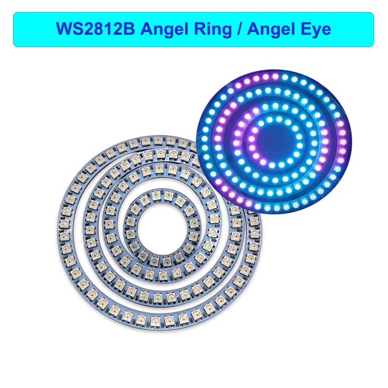 DC5V Pixel RGB светодиодный Ring 16 s 24 35 45 WS2812 5050 модуль полноцветная