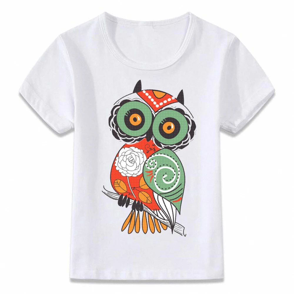 Детская одежда футболка Симпатичные панды едят бамбука Кошка Сова для мальчиков