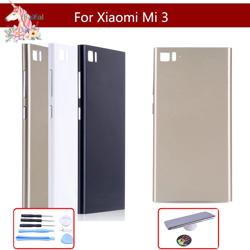 

Original For Xiaomi Mi3 M3 Mi 3 Back Battery Cover Door Rear Housing Case Replace For M3 Mi 3 Battery Cover with Side Button