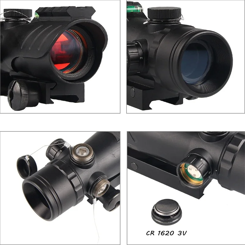 Тактический прицел с красной точкой 1x30 ACOG пузырьковым уровнем тактический