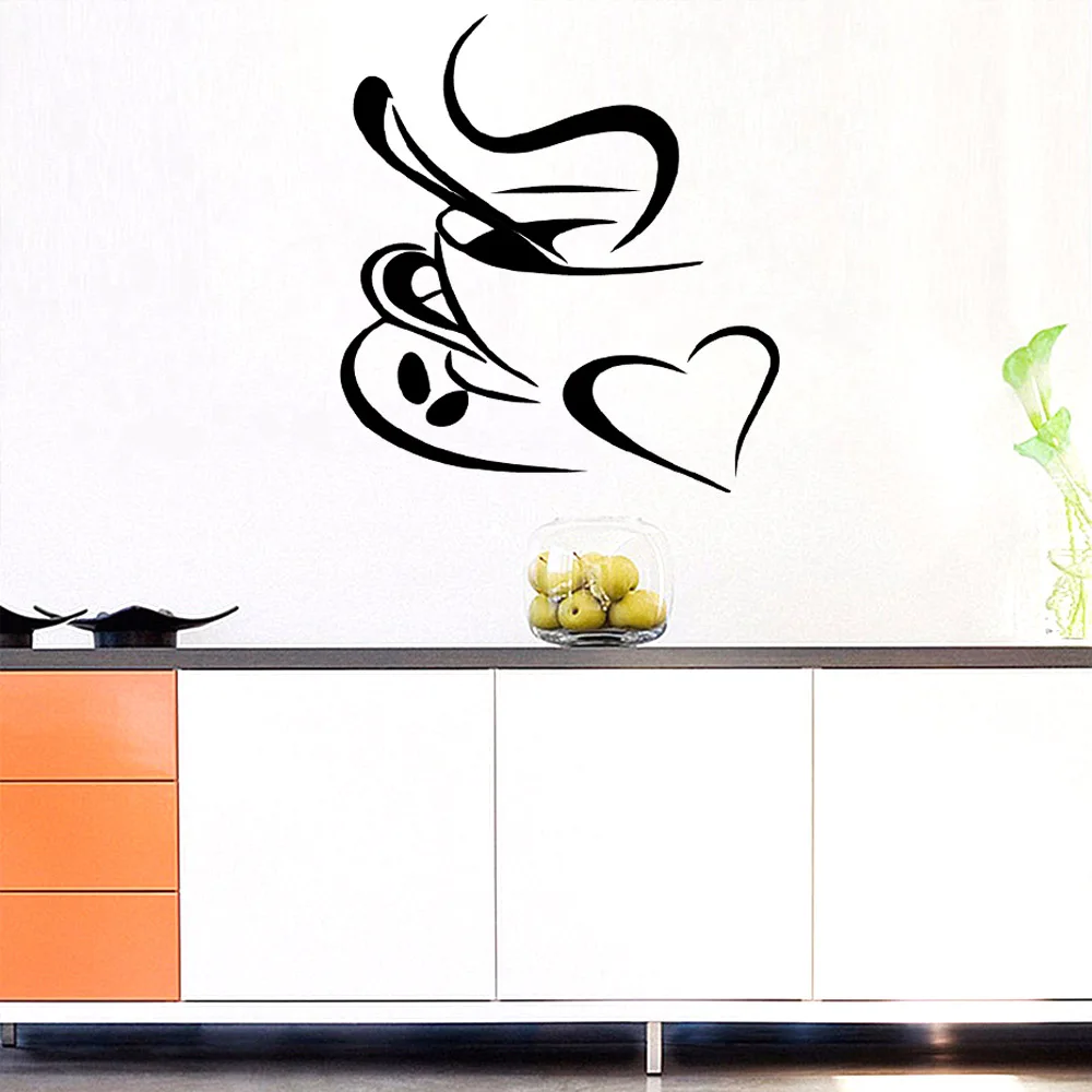 

Fashionable Coffee Kitchen Decor Modern Acrylic Decoration For Coffee Shop Decoration Wall Paper Murals
