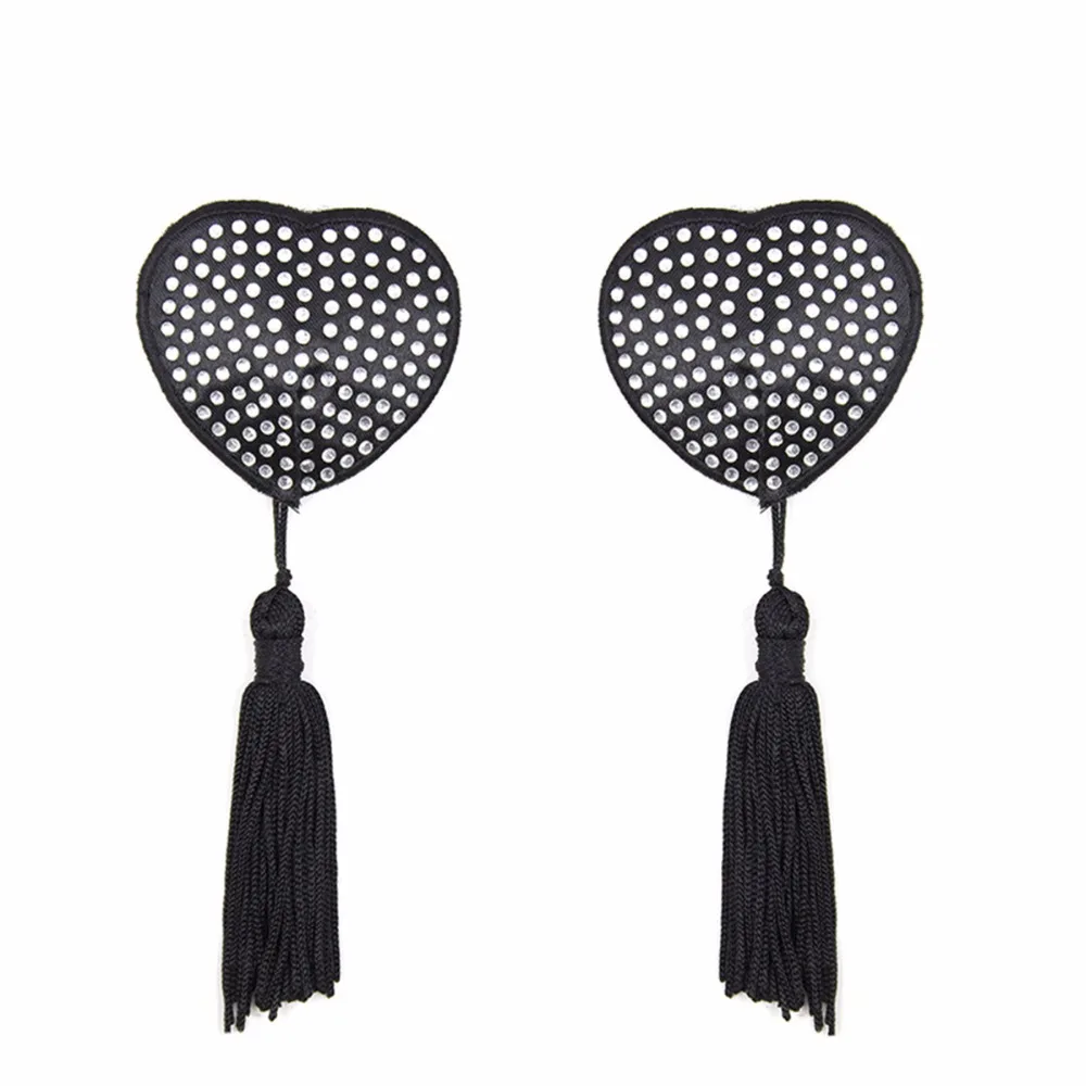Женская самоклеящаяся Обложка с кисточками и сердечками|bra accessories|nipple pastiesreusable