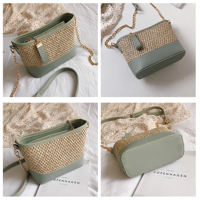 BBirds 2019 New Women Handbags Straw Beach Shoulder Bag Female Crossbody Fashion Ladies Chain Small | Багаж и сумки